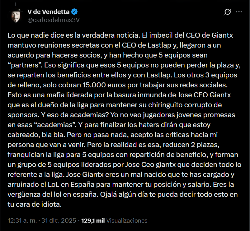 Días sin movidas en esports tweet media