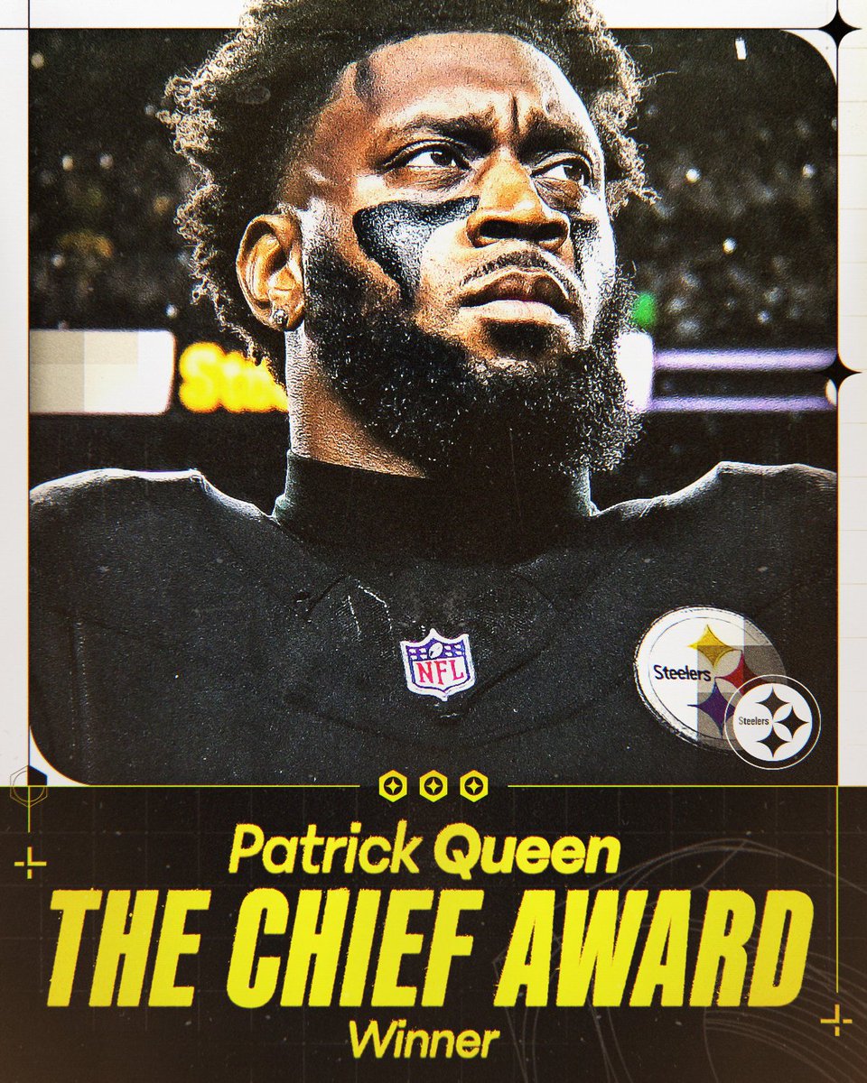 steelers's tweet image. .@Patrickqueen_ and @DerrickHarmon20 were named the 2025 recipients of the Pittsburgh Chapter of Pro Football Writers of America’s annual awards.

6️⃣ The Chief Award
9️⃣9️⃣ Joe Greene Great Performance Award

📝: bit.ly/4slHu6C