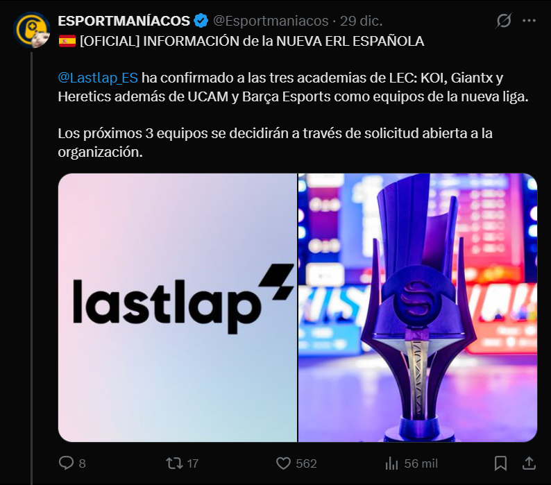 Días sin movidas en esports tweet media