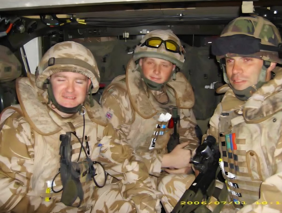 "Iraq Op Telic 9, Arnhem in Basra" book release in the summer.

Some of the main characters in this photo, as you look,  me on the right, Martin centre and Wes on the left.

Just about to set of on a combat patrol