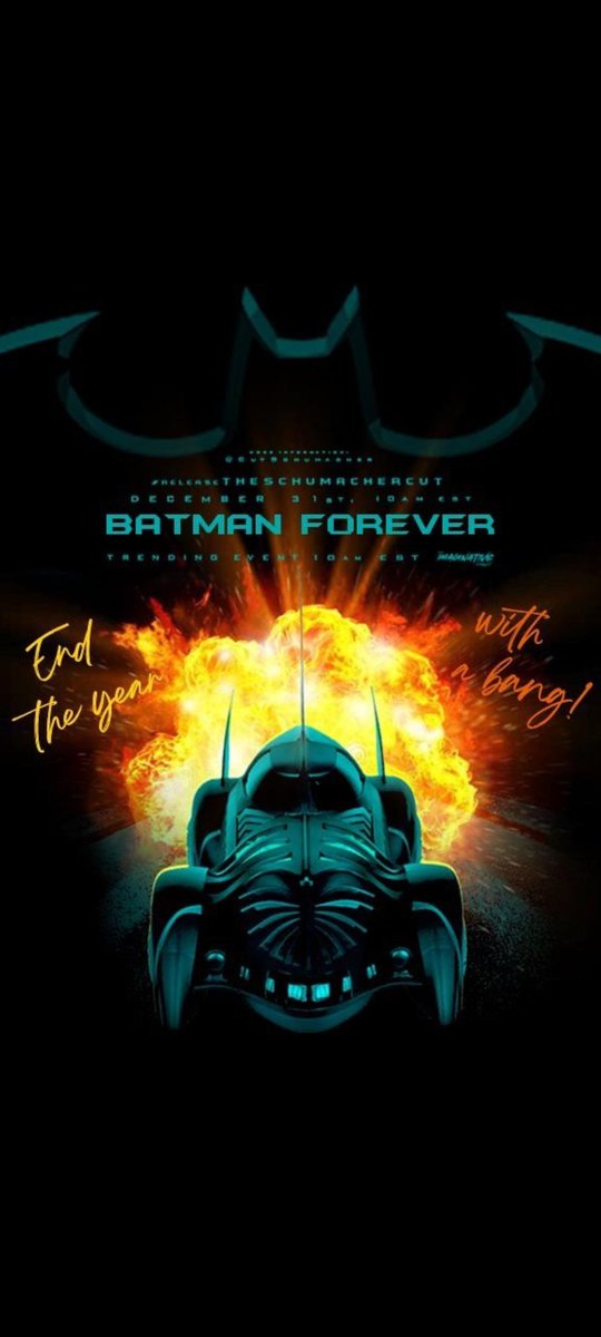 LET'S END THE YEAR With A BANG!!!

#ReleaseTheSchumacherCut