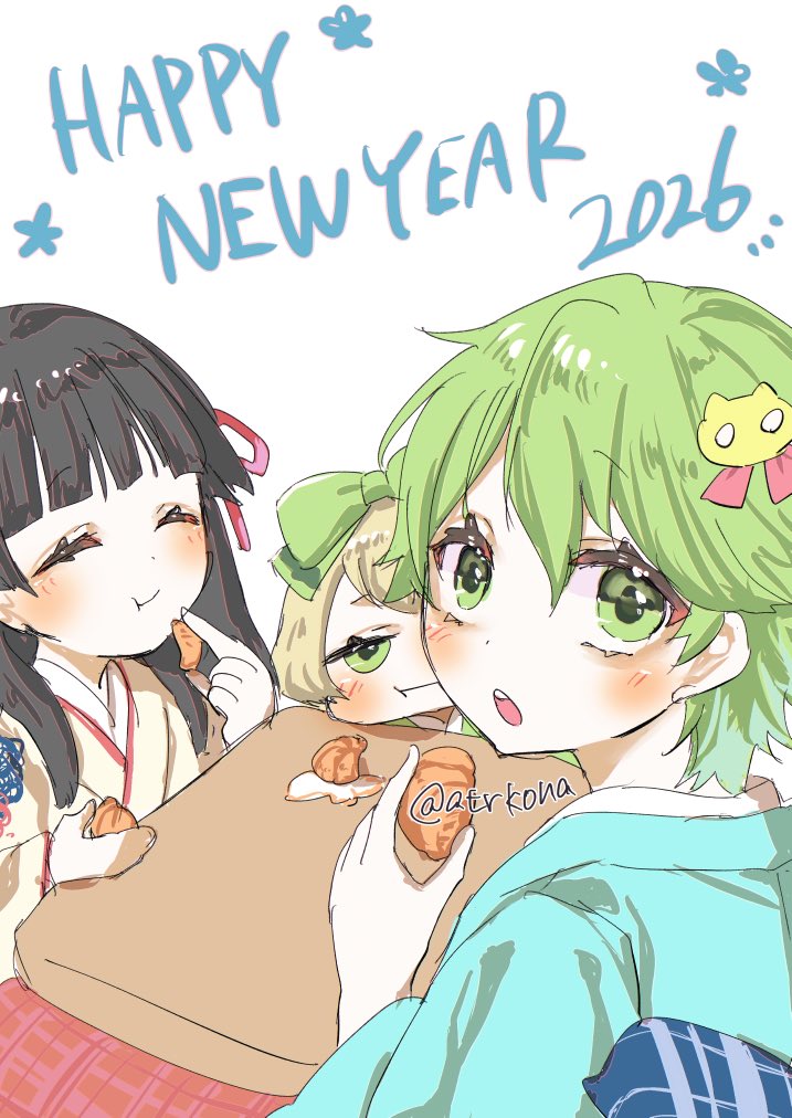 仲良し3人組であけおめ絵🥳