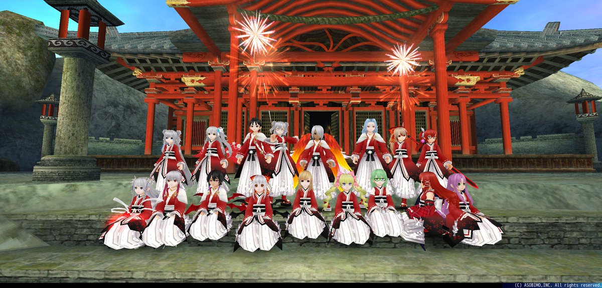 hestigerrr's tweet photo. New Year Gathering at the Shrine ✨

#toramonline https://t.co/gfxD0cSpb4