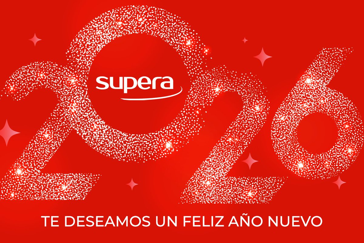 Todos los compañeros de Supera os deseamos una feliz Nochevieja y un estupendo Año Nuevo. Que en 2026 se cumplan vuestros mejores deseos. 😉
