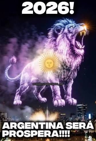 Feliz 2026!
Por una Argentina Prospera, con trabajo y Felicidad .

Con el orden de Hoy y el gran trabajo sabemos que se puede lograr para crecer siempre.

Muchas cosas fueron reveladas por el solo principio de revelación al llamado del Orden.

Gracias al esfuerzo que está