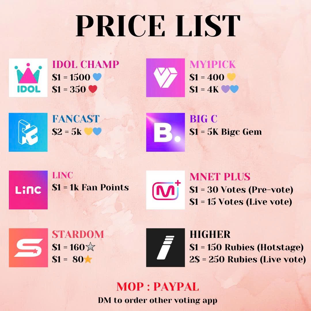 Kpop Vote Sale tweet media