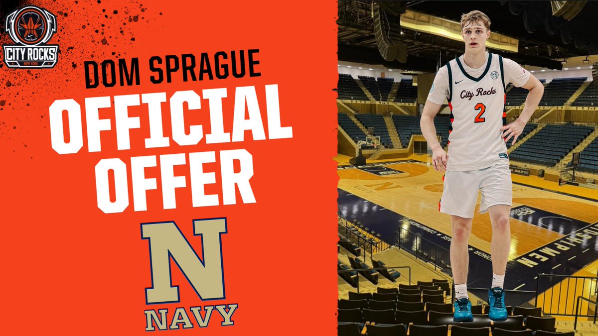 TheCityRocks's tweet photo. Dom Sprague has received an offer from Navy #CRFam 🟠 https://t.co/YleW43lgJc