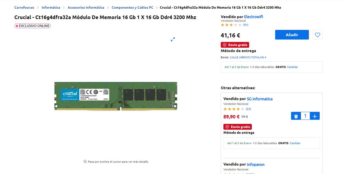 dmanweb's tweet photo. Me parece un poco raro, que una tienda como @CarrefourES en su tienda online, no deje adquirir un producto a un precio en oferta, pero sin embargo si te deje a un precio, que casi es el doble... raro raro.... suena a "trampilla"? https://t.co/BRvUd9z9C1