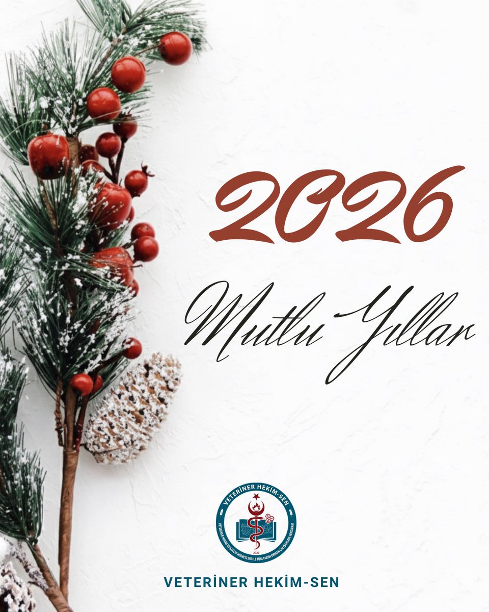 Veteriner Hekim-Sen olarak 2025 yılında da mesleğimizin sesi olduk.
Sahada emeği geçen tüm sağlık hizmetleri sınıfıyla omuz omuza durduk.

Yeni yılda da haklarımız, mesleğimizin itibarı ve toplum sağlığı için mücadelemizi kararlılıkla sürdüreceğiz.

2026’in tüm çalışanlara