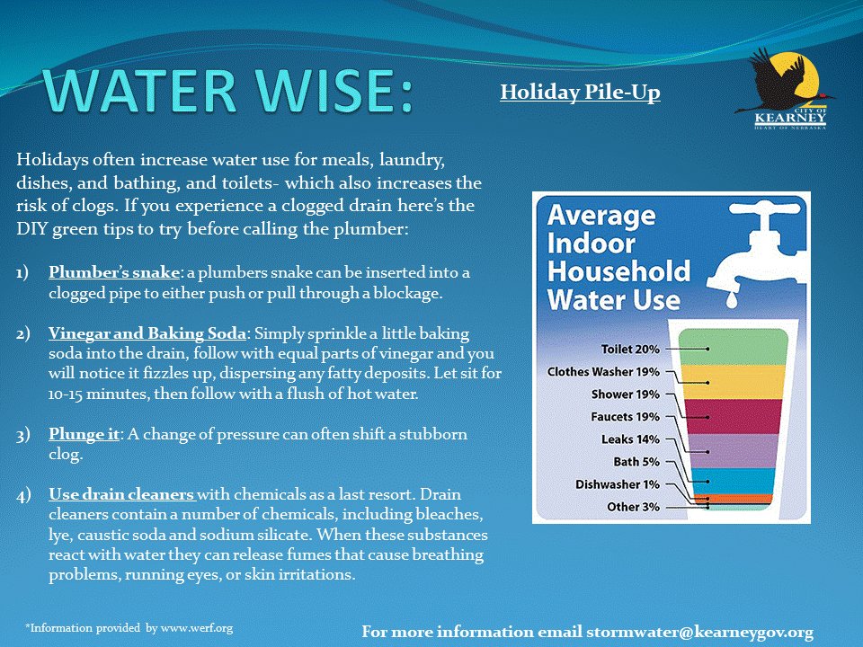 KearneySWMP's tweet image. Combat clogs with these tips. Visit nebraskah2o.org 4more! @CityofKearney @NebraskaNRDs @NebrWaterCenter @BYFUNL @UNLExtension @BuffaloCoExt @1340KGFW @KSNBLocal4 @KearneyHub @NTVNEWS @989TheVibeFM @OmahaStormwater @CityofGI @NeFSMA @WEForg @JEOinc