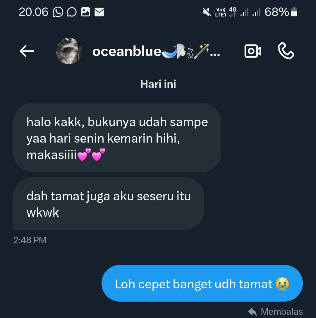 milosalju's tweet image. Wkwk langsung dibaca dan tamat. Thank you kak @acaaaa007 udh jajan di aku 🫶😍
