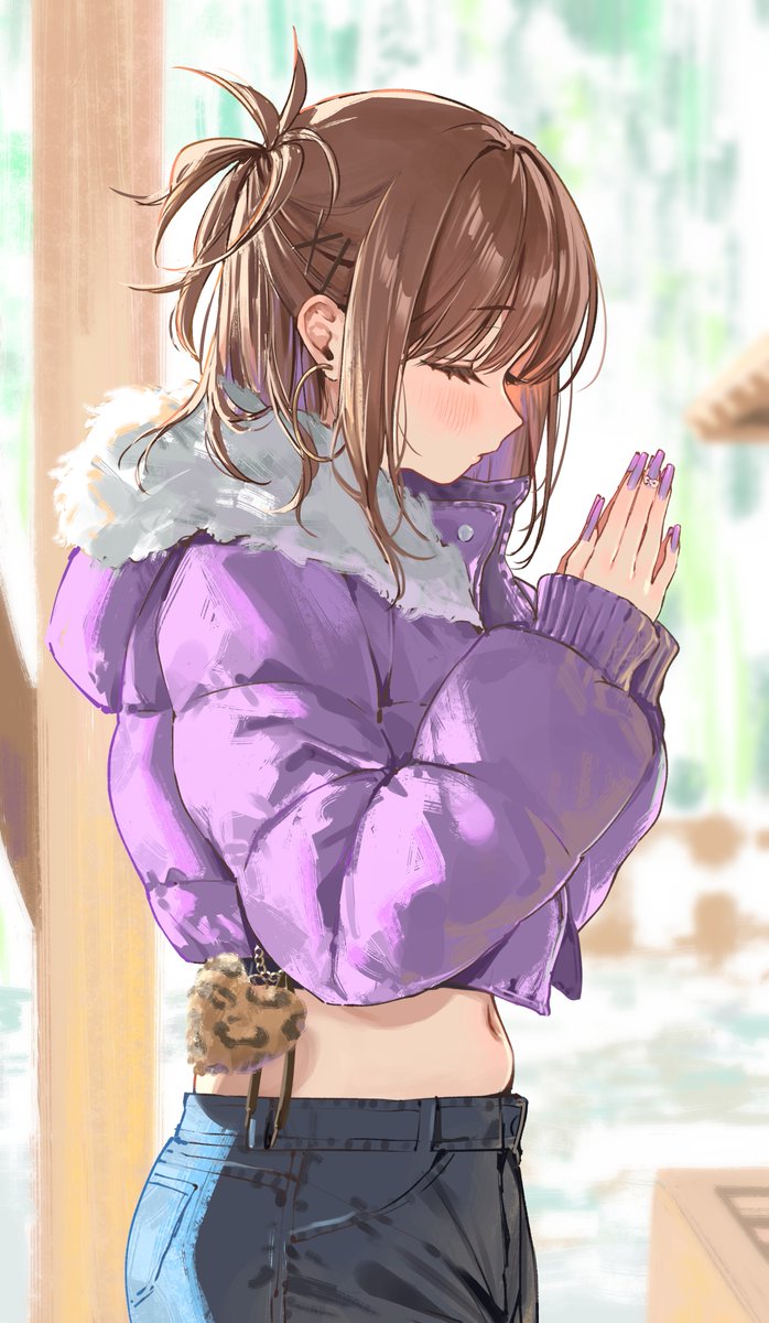 misekissillust's tweet image. 初詣にいたギャル