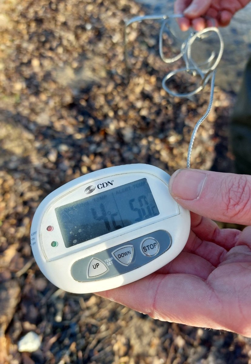 Watertemperatuur 4 graden Celsius. Niet mis, wel fris. #sloterplas