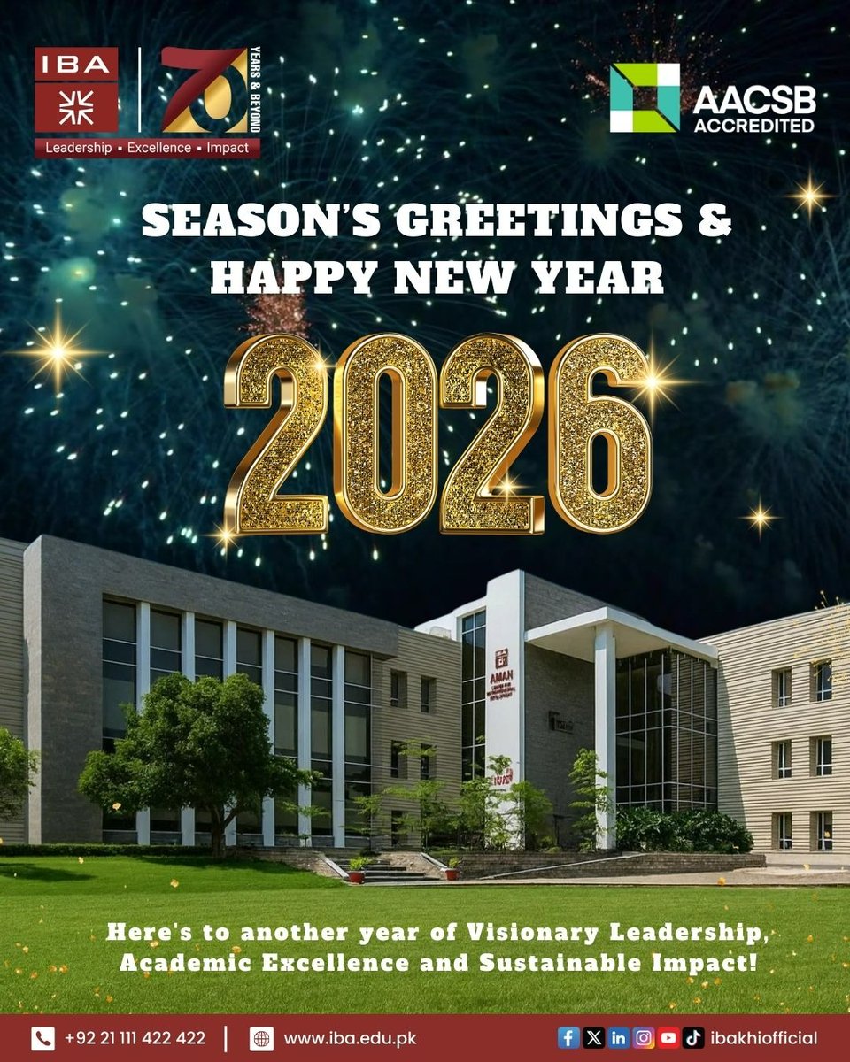 iba_cict's tweet image. HAPPY NEW YEAR
#Innovation #DigitalFuture #LearningForTomorrow #EmpoweringTalent #ibacict #IBAKarachi