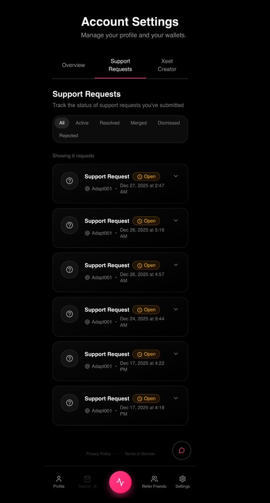 Adapt001's tweet image. Please @xeetdotai check support request 😪