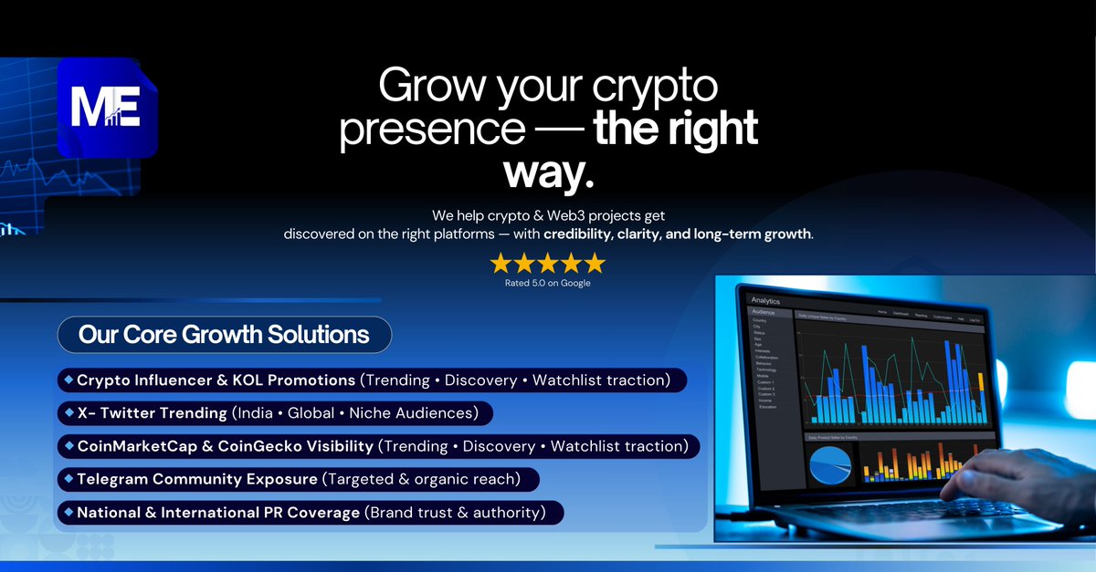 MediaExtend's tweet image. Grow your crypto presence — the right way.

Visibility. Credibility. Long-term growth.

#Crypto #Web3 #Blockchain #CryptoMarketing #Startup