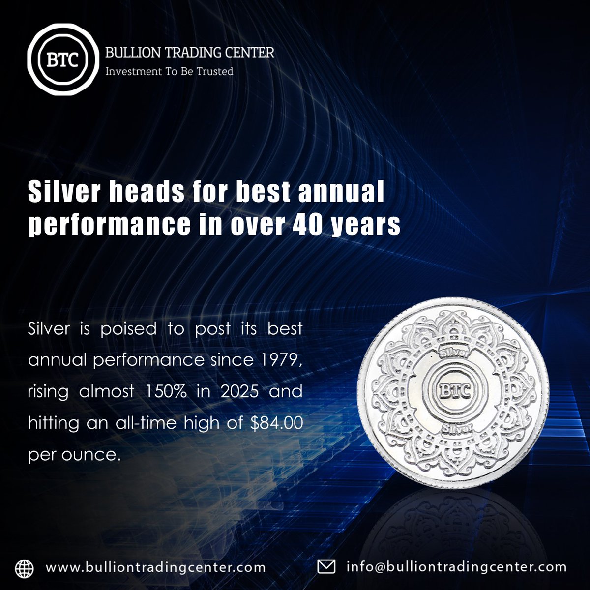 Silver heads to record best annual performance in more than four decades  #Silver #XAGUSD #Saving #Silver_price