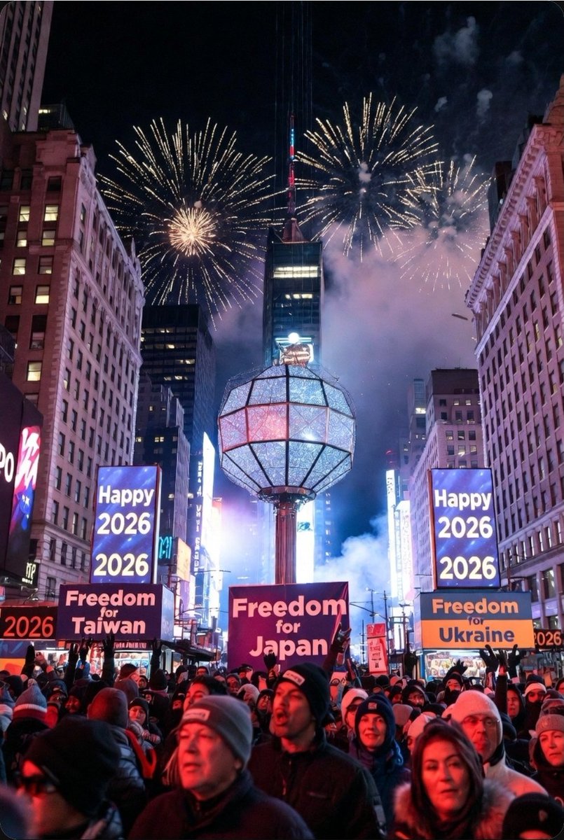 Happy new year everyone. 
I hope you have an amazing 2026. 

Freedom for Taiwan. 🇹🇼
Freedom for Ukraine. 🇺🇦
Freedom for Japan. 🇯🇵