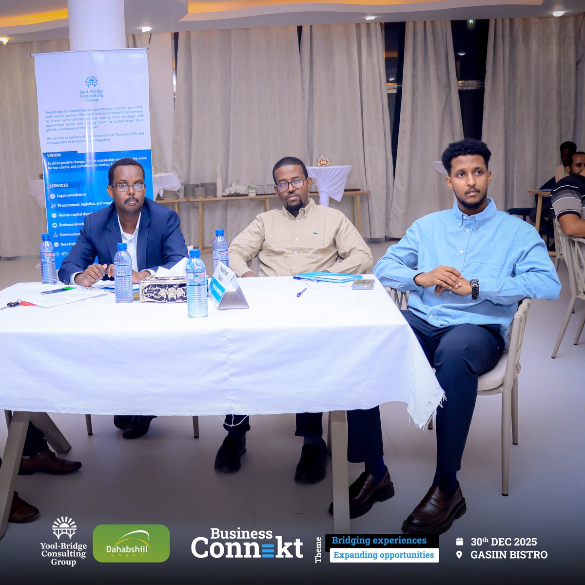 YoolBridge's tweet photo. The Business Connekt event was inaugurated by the Director General of the State Bank of Puntland Mr. Khadar Ugas Abdi. He reiterated the importance of creating a supportive environment for cross-learning, collaboration among among the different sectors of the business community. https://t.co/Kp1SCSu3PE