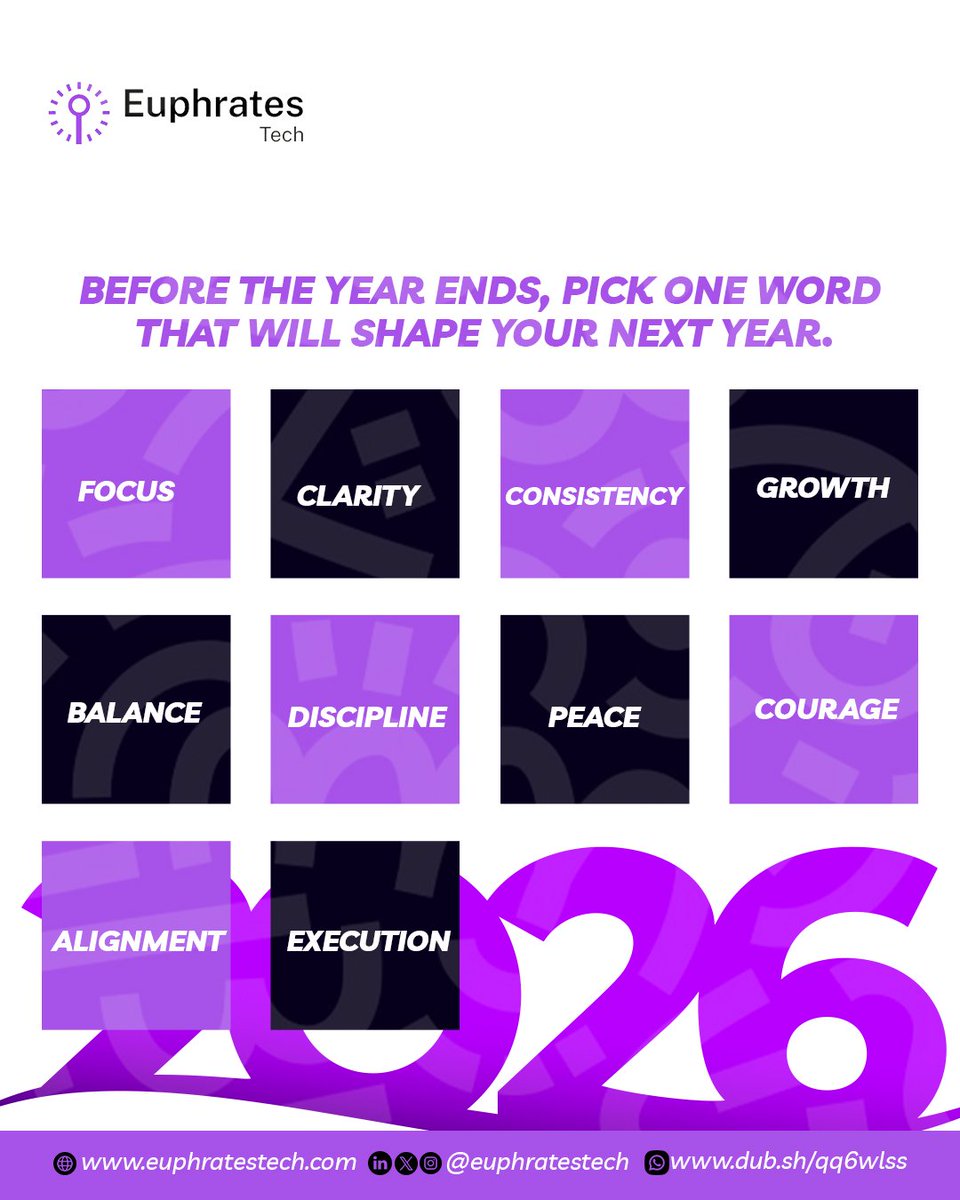 EuphratesTech's tweet photo. What word are you holding on to for the new year? 
#NewYear2026 https://t.co/qLcg2oEza3