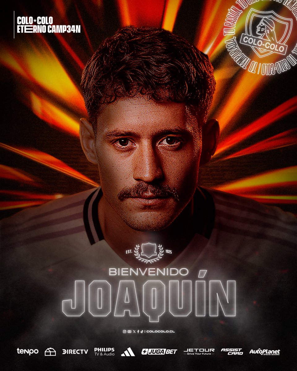 ¡𝐁𝐈𝐄𝐍𝐕𝐄𝐍𝐈𝐃𝐎 𝐀𝐋 𝐄𝐓𝐄𝐑𝐍𝐎 𝐂𝐀𝐌𝐏𝐄𝐎́𝐍! ⚪⚫

El central uruguayo Joaquín Sosa ya es Cacique y se convierte en nuestro segundo refuerzo para la temporada 2026 🤟🏻

#𝑉𝑎𝑚𝑜𝑠𝐶𝑜𝑙𝑜𝐶𝑜𝑙𝑜 • #𝐶𝑒𝑛𝑡𝑒𝑛𝑎𝑟100