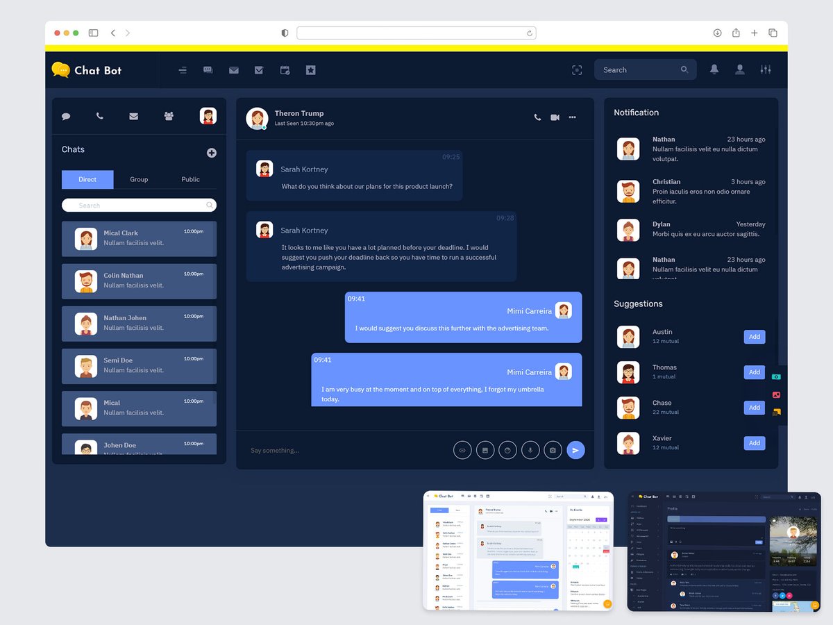 MultiStoreTheme's tweet photo. ChatApp UI Dashboard – Sleek &amp; Interactive Interface for Seamless Messaging
.
Buy Now: https://t.co/oiDxQhjfW8
.
#chatapp #uidashboard #messagingapp #appdesign #uxui #userinterface #frontend #webapp #dashboarddesign #appui #modernui #interactiveui #mobileapp https://t.co/HsqviAVVzL