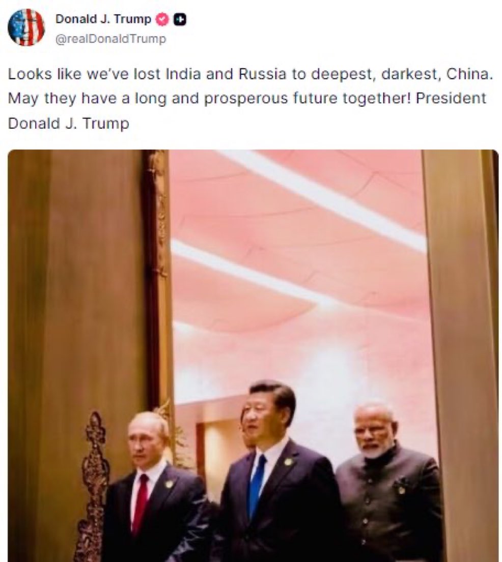 sumitk_dubey's tweet image. International Relations: The most Talked about Post of 2025..

#Geopolitics #Trump2025 #RIC