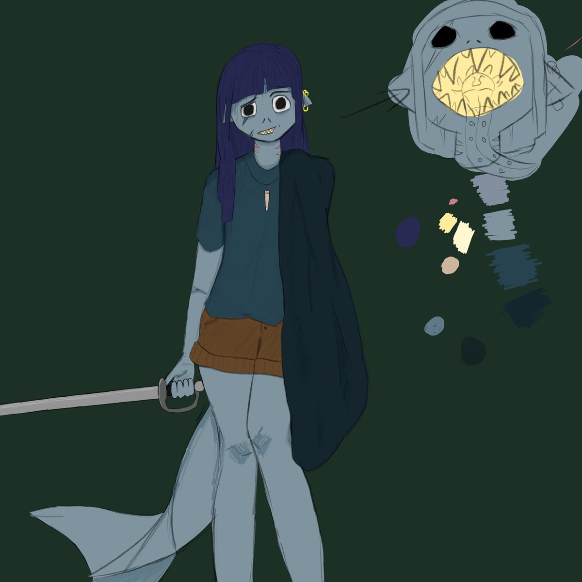 i never finish art but I also havent uploaded shit in a while so I guess here's some art ill probably never finish ever. i needa learn ta follower thru and to actually paint: