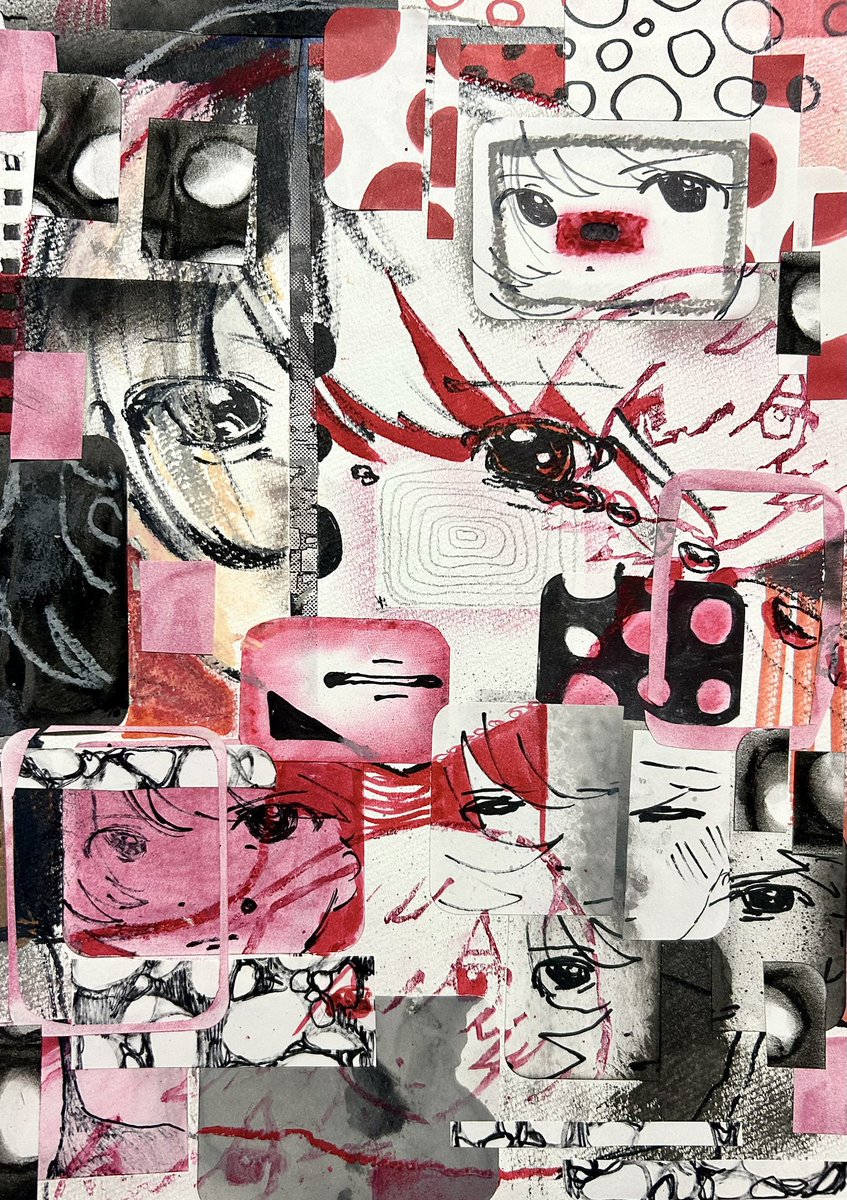 自分の絵の中に少し赤が入ってきた2025