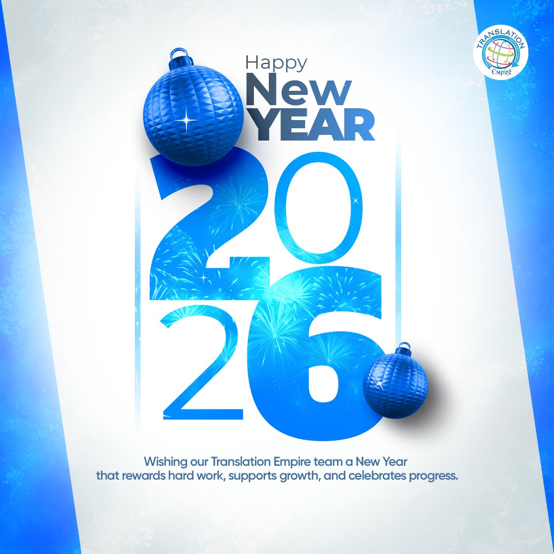 TranslationEmpr's tweet image. We entered 2025 believing that translation should sound less like a service and more like a shared understanding.
#HappyNewYear2026 #TranslationEmpire #HumanLedTranslation #CulturalNuance #GlobalVoices #LanguageProfessionals #LocalisationWithPurpose #Linguists #Translators