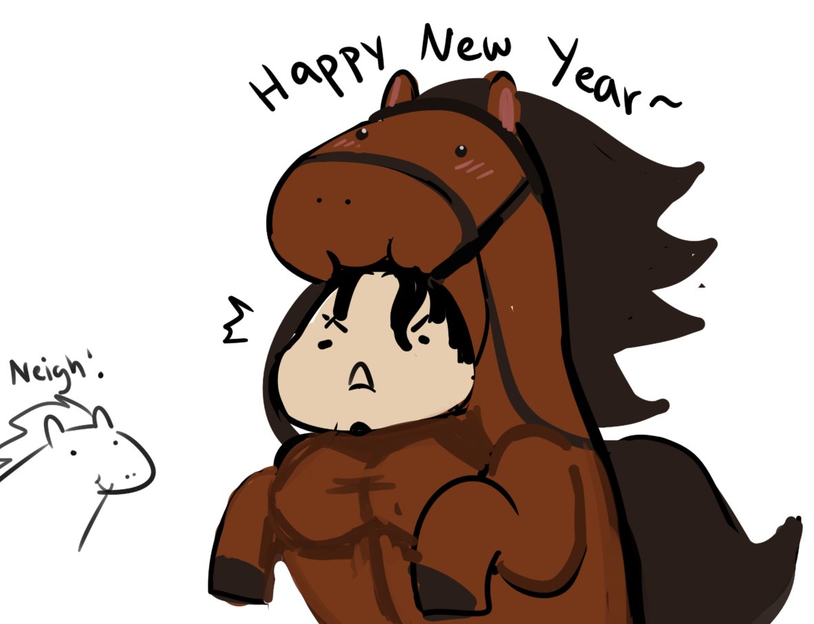 HAPPY NEW YEAR! It's the Year of the Funny Horsie~