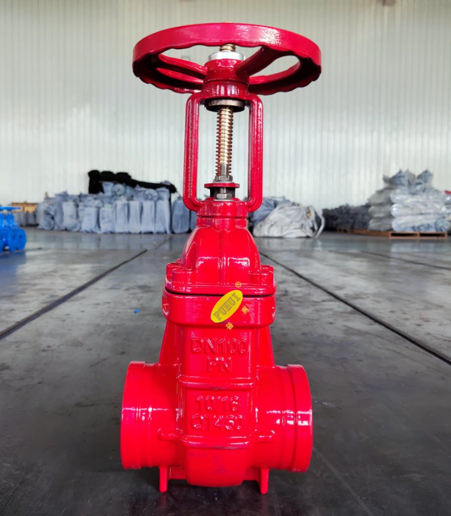 Grooved gate valve, cast iron grooved connection gate valve