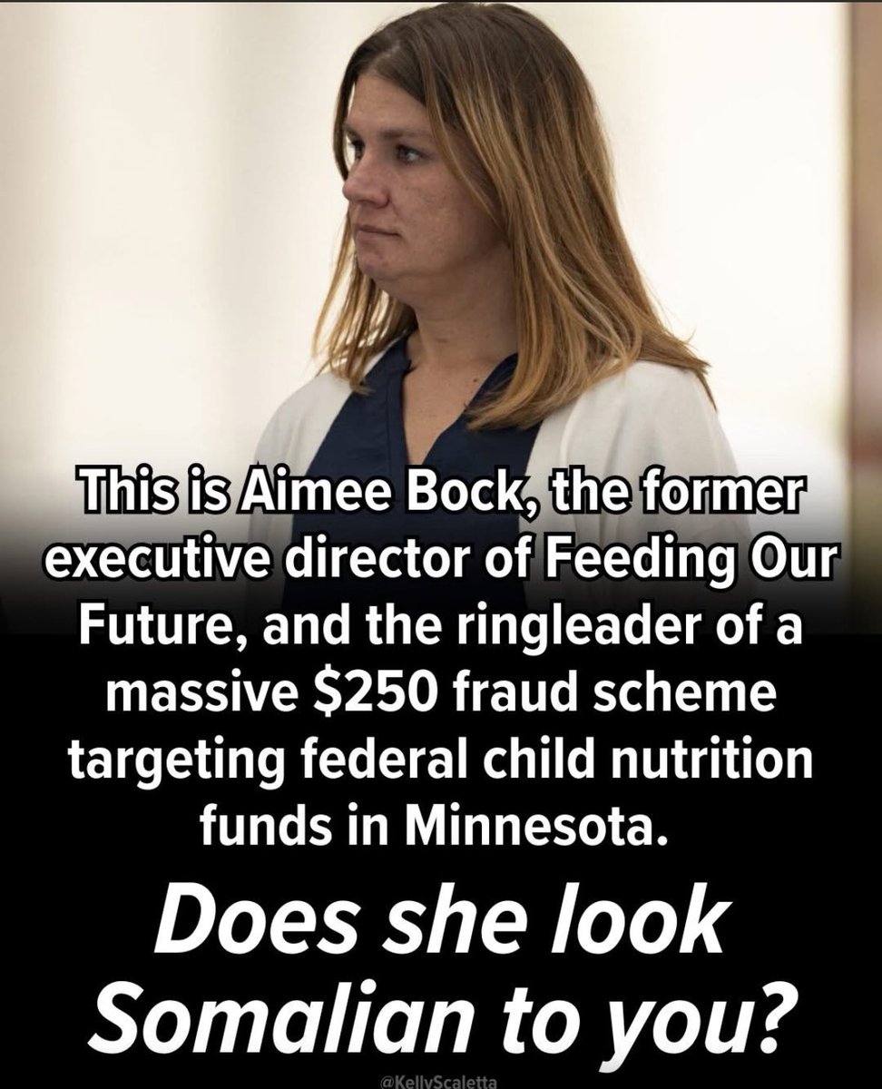 AnnieForTruth's tweet image. Aimee Bock doesn’t look Somalian to me! 🙄