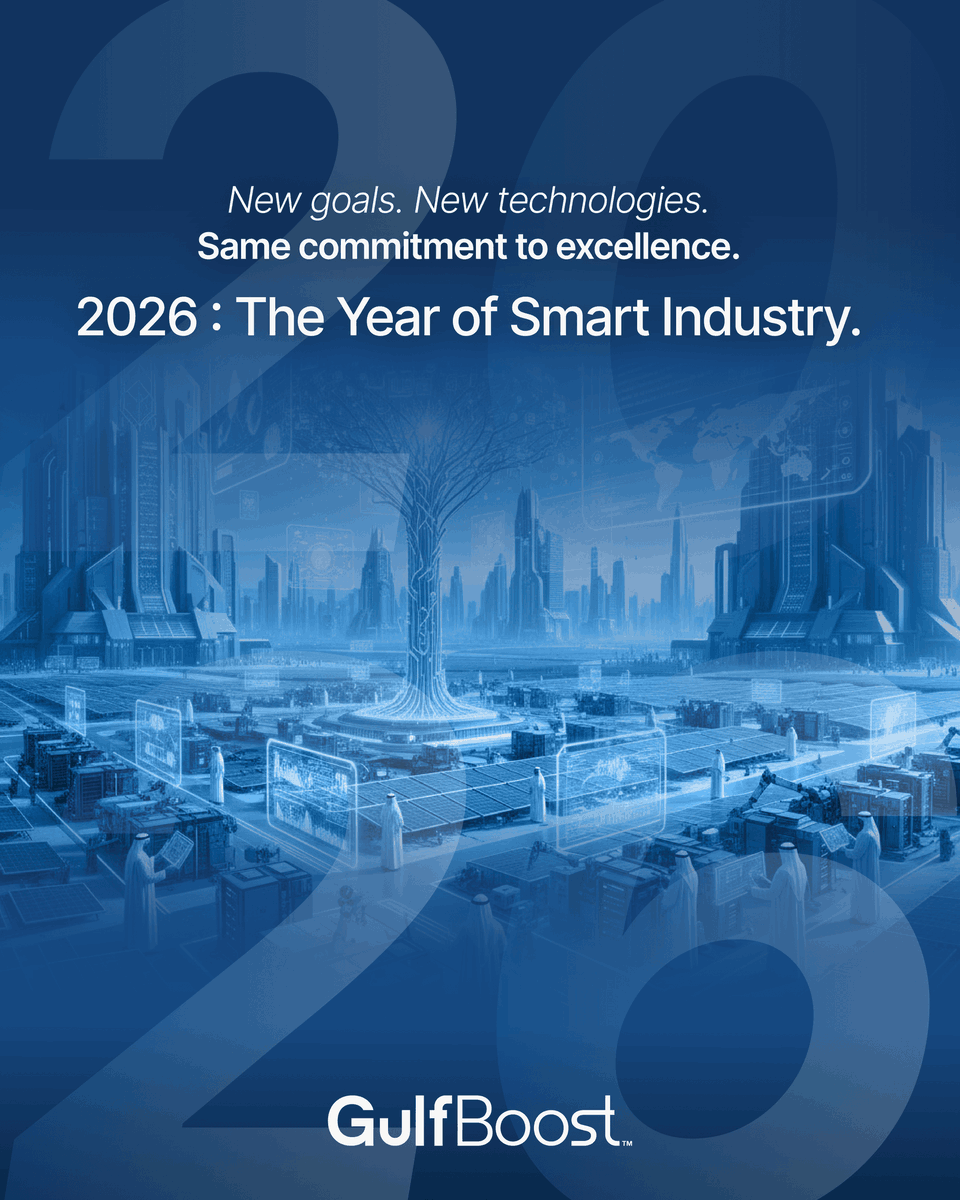 GulfBoost's tweet photo. It’s the year of smart industry! 
GulfBoost is ready. Are you?
Let’s connect! 

#newyear #2026 https://t.co/s0fgQqqO2W