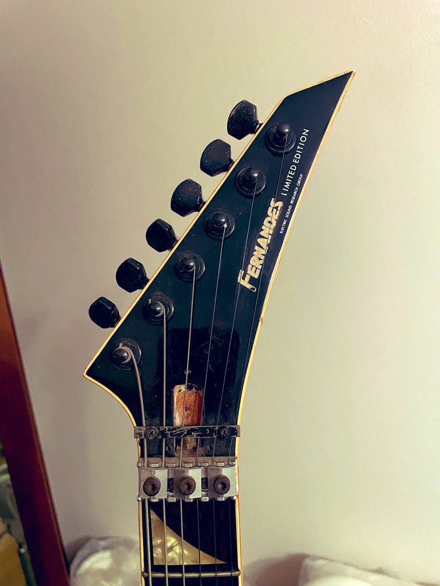 ギター tsucchie このVは30年程前に先輩から譲り受けたギター。おそらく「Fernandes JS