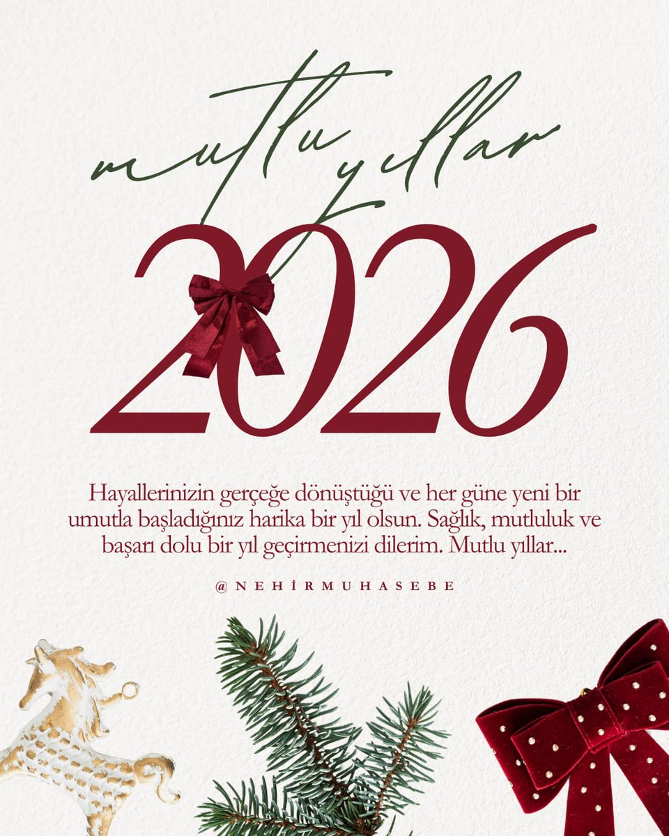 Hayallerinizin gerçeğe dönüştüğü ve her güne yeni bir umutla başladığınız harika bir yıl olsun. Sağlık, mutluluk ve başarı dolu bir yıl geçirmenizi dilerim. Mutlu yıllar...