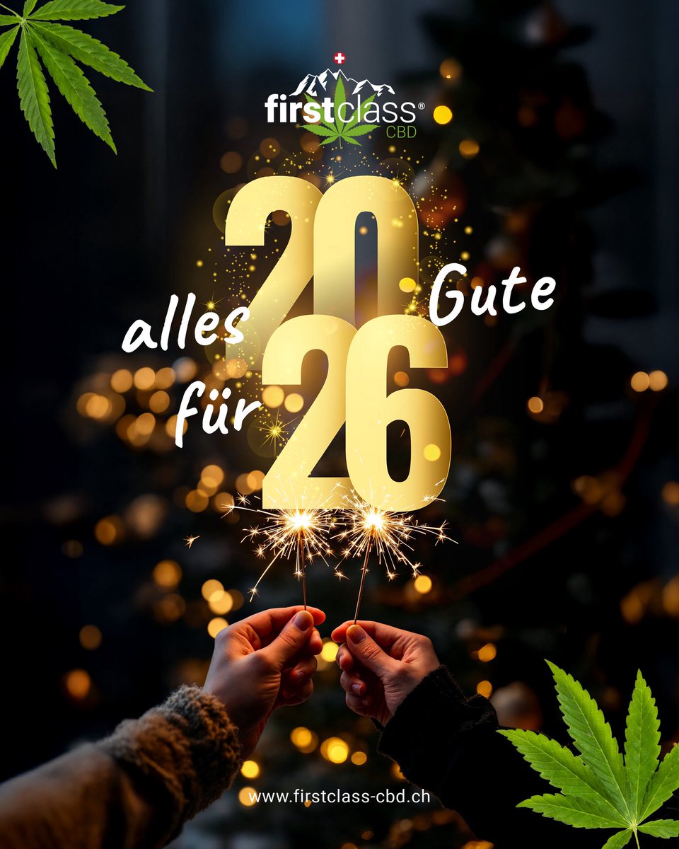 2025 war geprägt von Vertrauen und Weiterentwicklung. Danke für Ihre Treue.
2026 starten wir mit neuen Ideen, klaren Werten und dem Anspruch, Qualität weiterhin an erste Stelle zu setzen.
Ihr Team von First Class CBD
#FirstClassCBD #CBDSchweiz #jahr2026