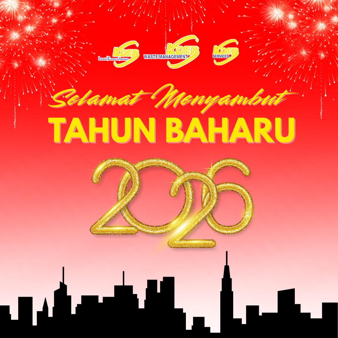 Selamat Menyambut Tahun Baharu 2026.

Semoga tahun 2026 membuka lembaran baharu yang lebih progresif, mampan dan penuh komitmen bersama dalam memperkukuh pengurusan sisa pepejal serta kebersihan persekitaran demi kesejahteraan rakyat Selangor.

#SelamatTahunBaharu2026 #KDEBWM