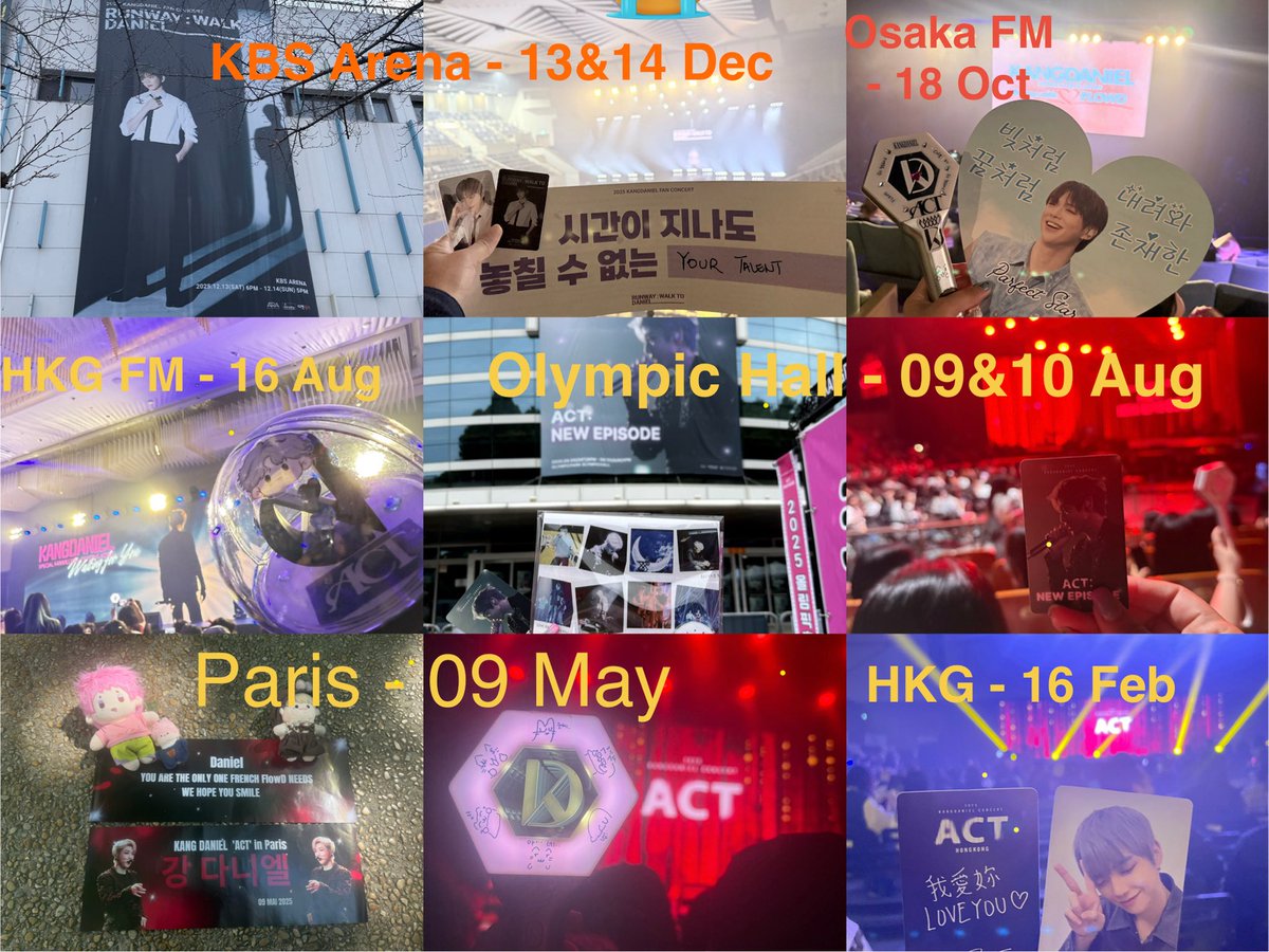 jaydkhere's tweet image. #KANGDANIEL
#강다니엘 
What a year! Hit 6 Daniel concerts/FMs across countries—pure energy &amp;amp; joy! 🌟Now, with 'University' ahead, I’ll be home alone reviewing these precious memories😖
Wishing @kd_officialx &amp;amp; FlowDs a smooth 2026!❤️🫡🫶🎉