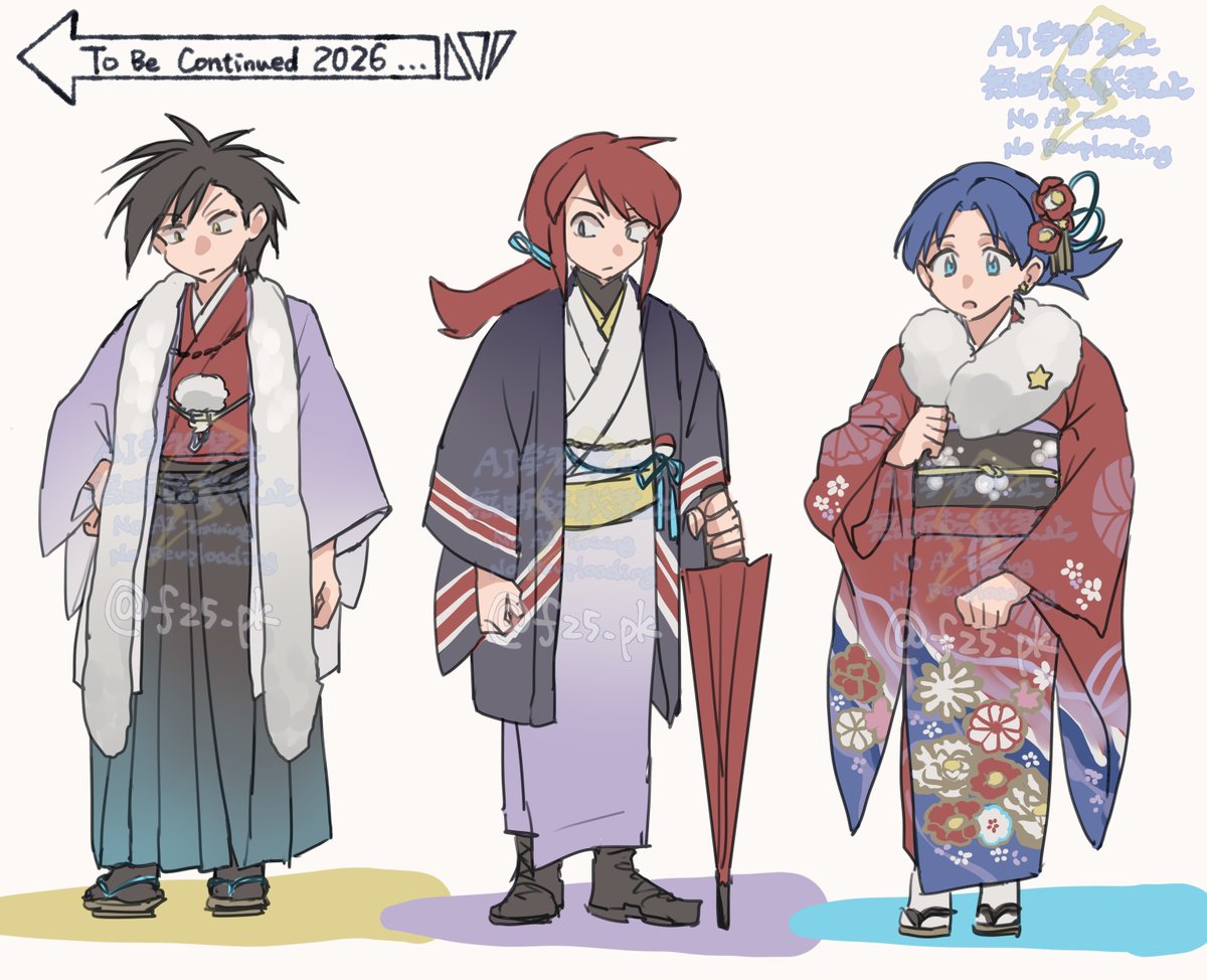 描き納めに間に合わなかったので、来年用のカラーラフ(暫定)で。
今年はお世話になりました、良いお年を！