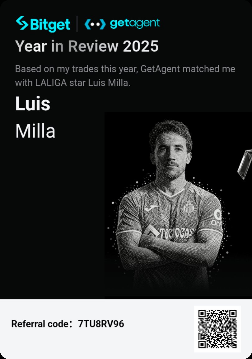 Delazor's tweet image. Based on my trades this year, GetAgent matched me with LALIGA star Luis Milla.
bitgetapp.com/activity-hub/2…