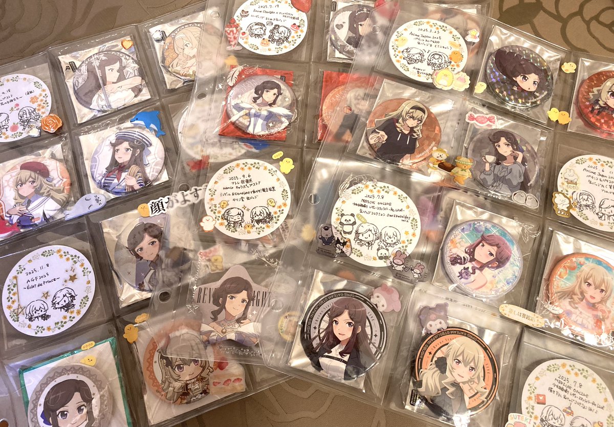 2025年の真矢クロ缶バッジまとめた🤍🧡 シールデコ楽しい