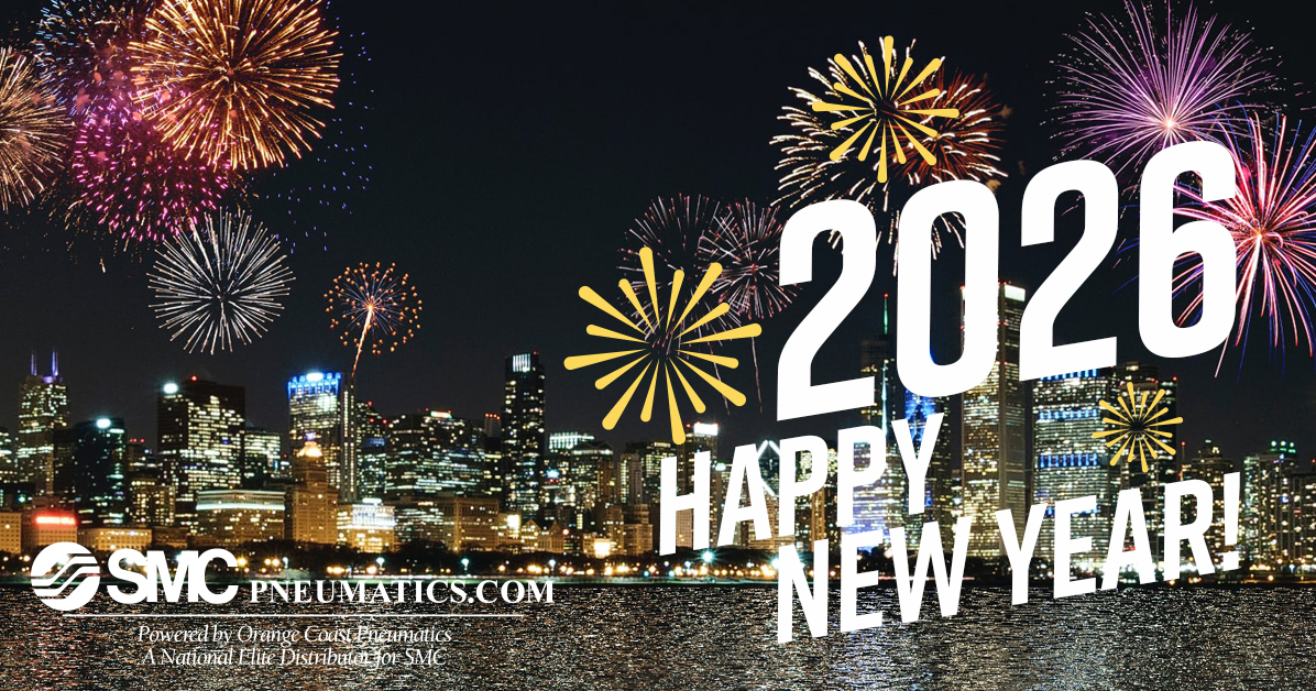 We wish you all a very prosperous and Happy New Year! Our offices will be closed January 1 &amp; 2 to celebrate. We'll be back to assist you on Monday, January 5th, 2026. Enjoy the Holiday!

smcpneumatics.com 800.660.0733 #pneumatic #NewYear2026