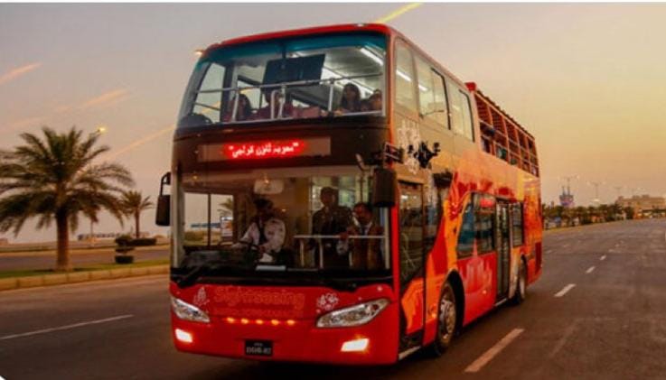 #DoubleDeckerBusKarachi 
#ShameOnPPP
Sindh Govt 
پیپل پالٹی نے حاتم طائی کی قبر پر لات مار کر کراچی والوں کی نسلوں پر بہت بڑا احسان کردیا 
کراچی کی 4 کروڑ کی آبادی پر 5 عدد ڈبل ڈیکر بسیں
چلیں گی کہاں سڑکیں ٹوٹی موجود نہیں 
#PPP