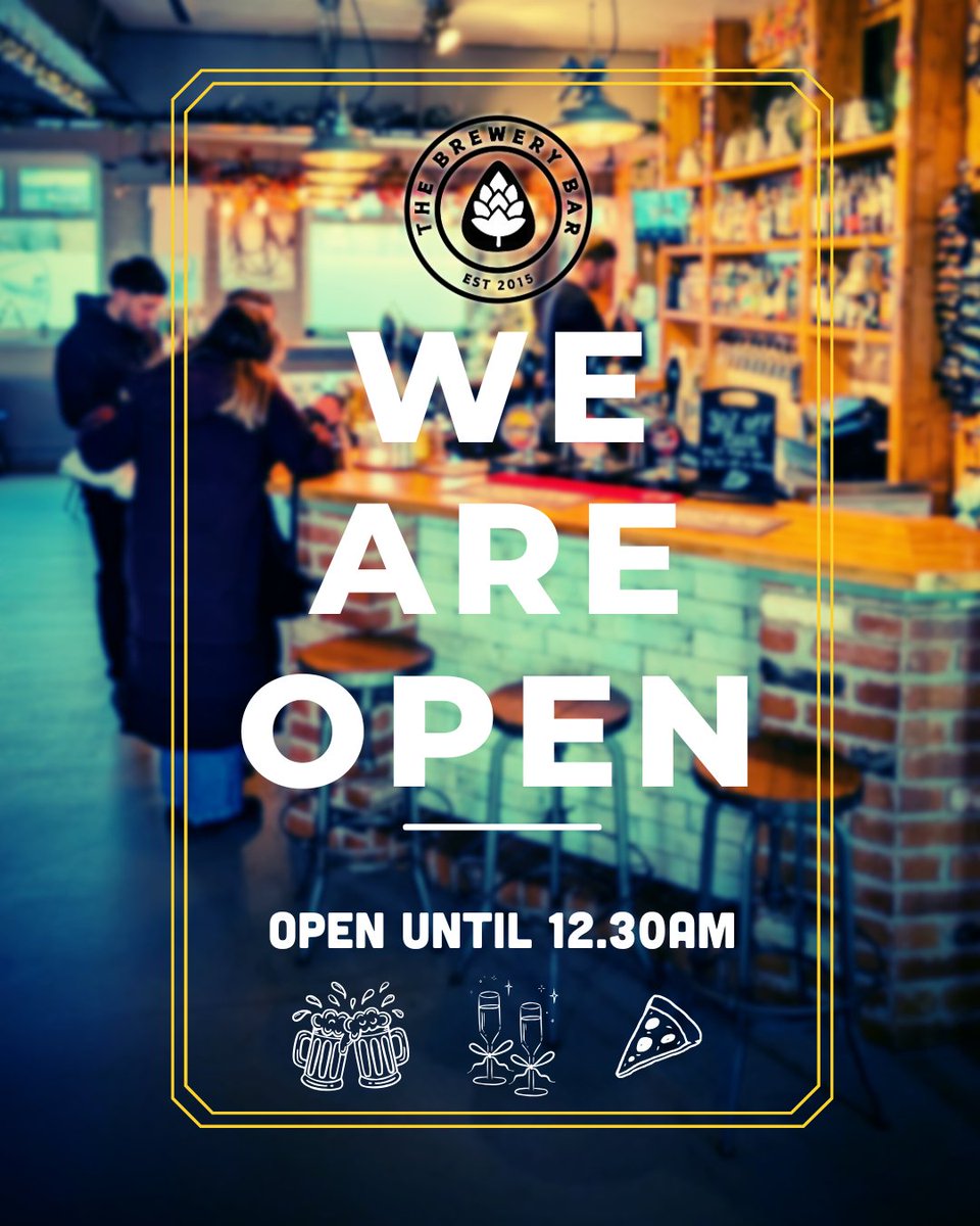 Open until 12.30am! ⏰

Get yourselves down for beers, pizza and vibes this New year's eve 🍻🎉🍕

Free entry, no tickets, open till late to see in 2026!

Happy New year to you all ❤️

#nye #newyearbeer #party #craftbeer