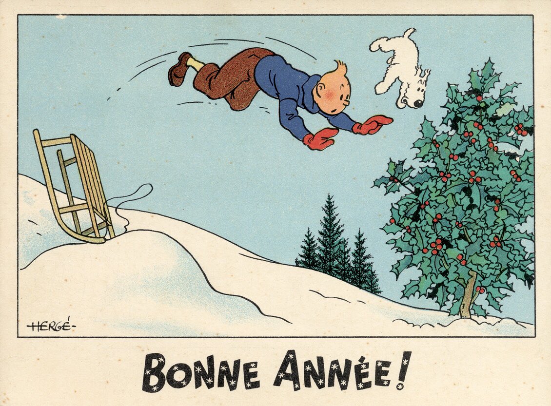 CleliaAF's tweet photo. ¡Feliz Año Nuevo! Volamos con Tintín y Milú hacia un año que ojalá sea maravilloso. Tal vez sintamos un poco de vértigo, pero estamos listos para nuevas aventuras... #Tintín #Feliz2026 https://t.co/2Z43z7O6lc
