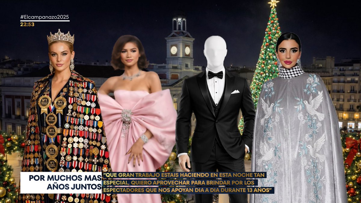 Por muchos más años juntos.

Óscar: ¡Qué gran trabajo estáis haciendo esta noche tan especial, quiero brindar por los espectadores que nos apoyan día a día y que llevan ahí desde 2012!

#ElCampanazo #CampanadasFábrica 

.<a href="/AriadnaBloom/">🎀Ariadna Bloom🎀</a>, <a href="/zoe_degarcia/">{★Zoe_DeGarcia★}</a> , <a href="/__hookah__/">choni 🐆</a> y <a href="/raquel_chica/">Dra.Raquel Chica S.</a>