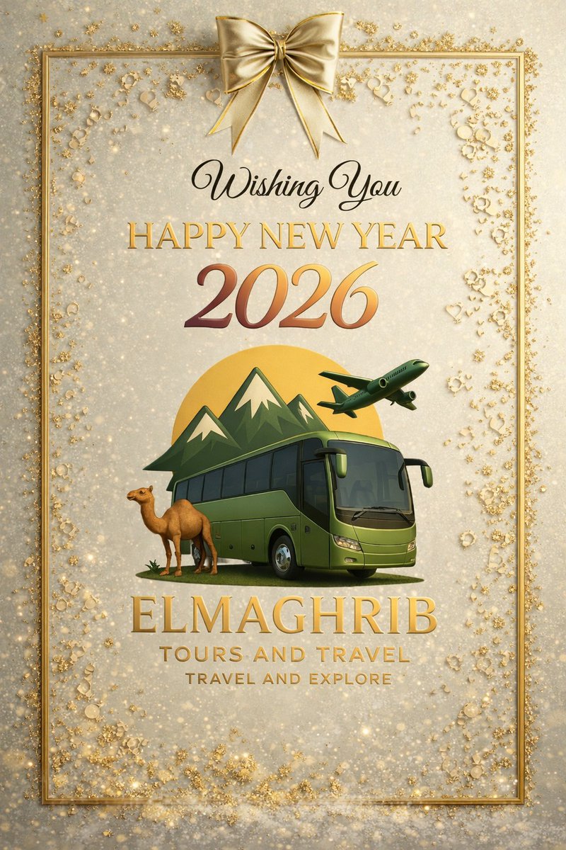 🎉 Happy New Year from Elmaghrib Tours &amp; Travel!
Thank you for your amazing support from the very start. We’re excited for a new year full of adventures and unforgettable experiences with you. 🌍✨