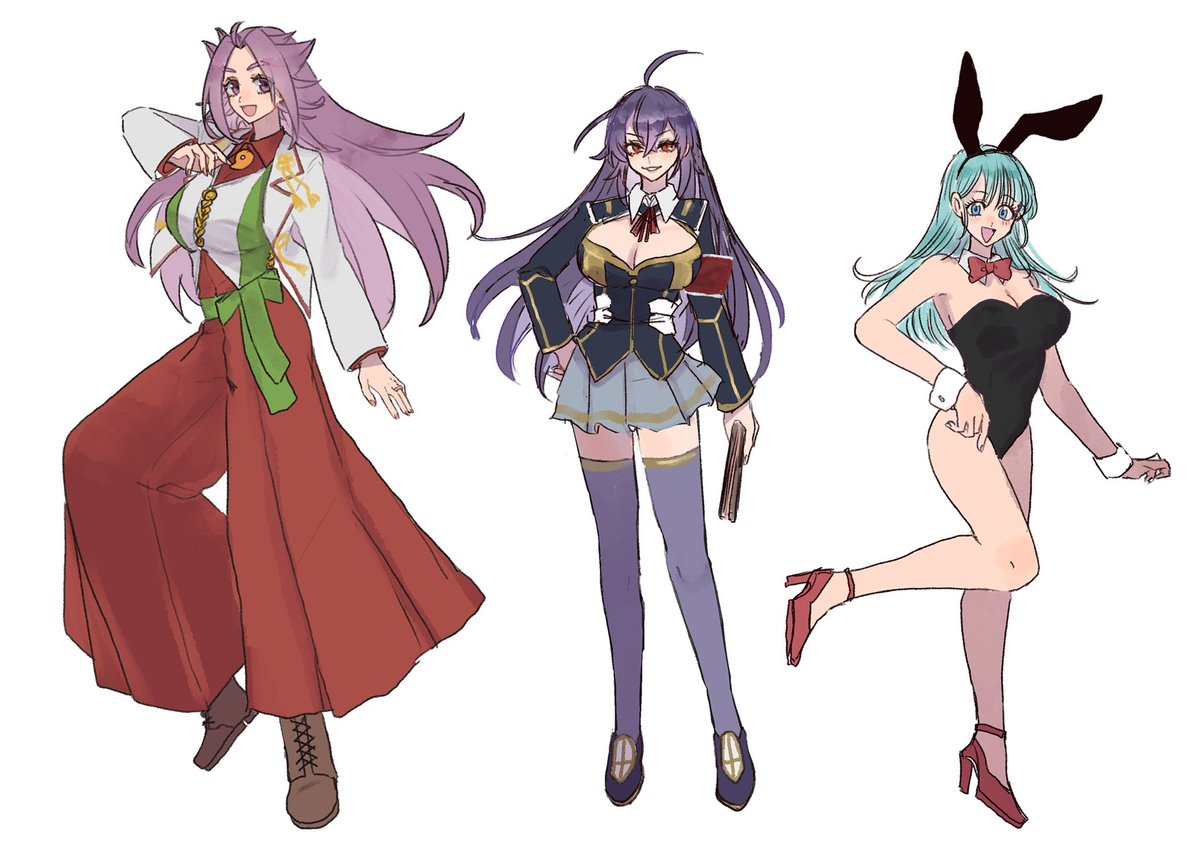 今年の半ばに野暮用で描いたやつ上げるね🎶俺の人生を狂わせた女達です 