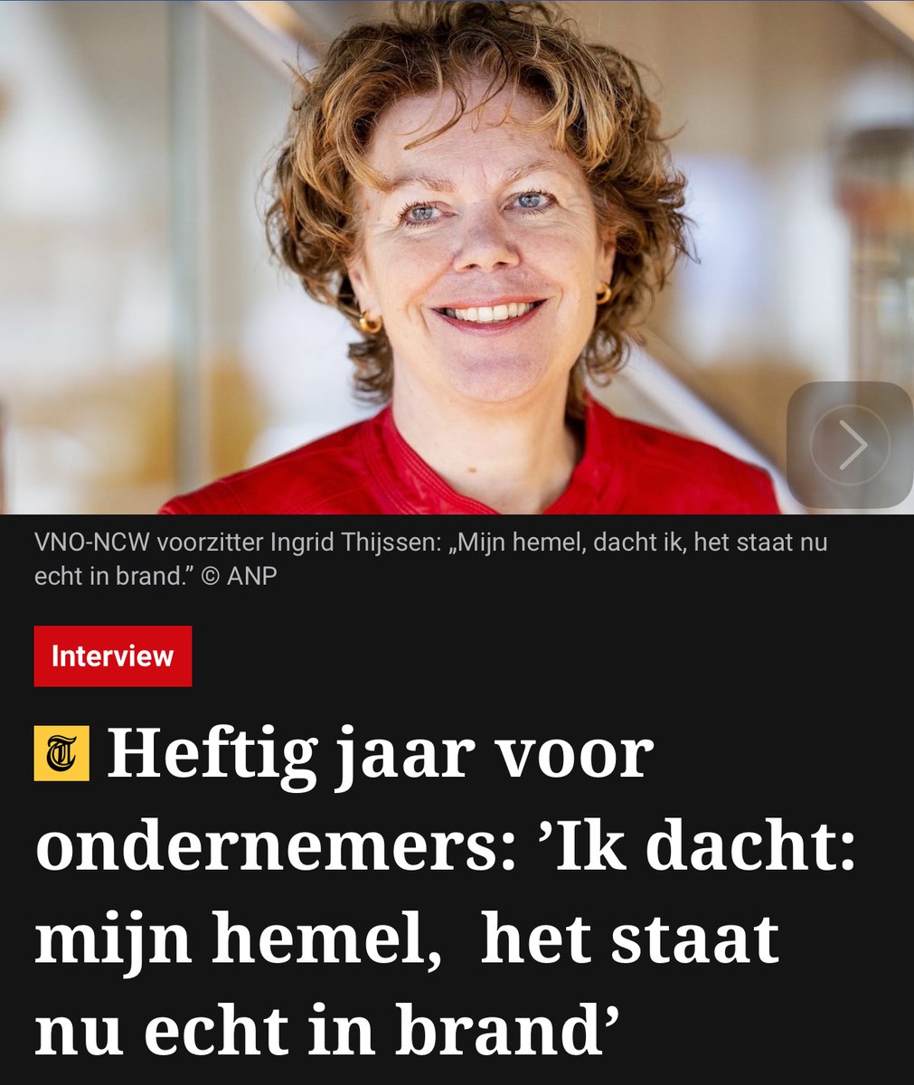 🔥 HET PROBLEEM VAN NEDERLAND IN ÉÉN KRANTENKOP!

Laten we hopen dat <a href="/VNONCW/">VNO-NCW</a> deze keer niet opnieuw een kartelpoliticus tot voorzitter benoemt, maar kiest voor iemand met visie, daadkracht én kennis van het ondernemerschap. Iemand die onze economie vooruit helpt in plaats van